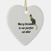 メリークリスマスパーフェクトキャットシッター セラミックオーナメント (右)