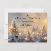 メリークリスマスパーフェクト新年の猫カード シーズンカード (裏面)