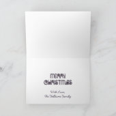 メリークリスマスパープルシルバーグレイエレガント シーズンカード (内部)