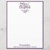 メリークリスマスパープルホリデーパーソナライズされた (正面)