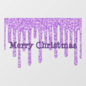 メリークリスマスパープルワックスが窓にしがみつく ウィンドウサイン (シート)