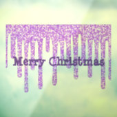 メリークリスマスパープルワックスが窓にしがみつく ウィンドウサイン (シート3)