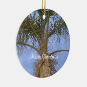 メリークリスマスパームツリーオーナメントカスタマイズ日付 セラミックオーナメント (右)
