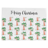 メリークリスマスパームツリークリスマス ラージペーパーバッグ (裏面)