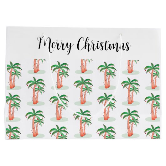 メリークリスマスパームツリークリスマス ラージペーパーバッグ (裏面)