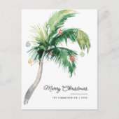 メリークリスマスパームツリーコースト シーズンポストカード (正面)