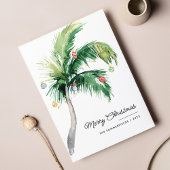 メリークリスマスパームツリーコースト シーズンポストカード