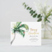 メリークリスマスパームツリーホリデームービングカード (スタンド正面)