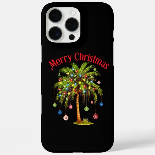 メリークリスマスパームツリーライトハワイアントロピカル Case-Mate iPhoneケース (裏面)
