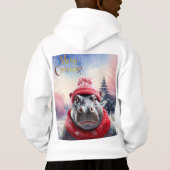 メリークリスマスヒッポサンタハットとスカーフ (裏面)