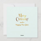 メリークリスマスヒッポサンタハットとスカーフ シーズンカード (裏面)