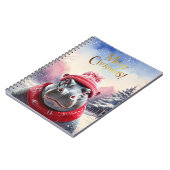 メリークリスマスヒッポサンタハットとスカーフ ノートブック (左側)