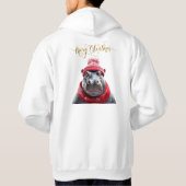 メリークリスマスヒッポビーニーとスカーフ パーカ (裏面)