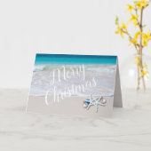 メリークリスマスヒトデビーチクリスマス カード (黄色い花)