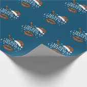 メリークリスマスヒョウ柄の女性の ラッピングペーパー (角)