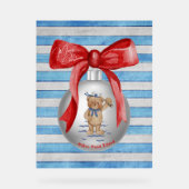 メリークリスマスヒルトンヘッドアイランドベアオーナメント アクリルサイン (正面)