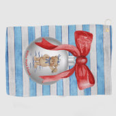 メリークリスマスヒルトンヘッドアイランドベアオーナメント ゴルフタオル (横)