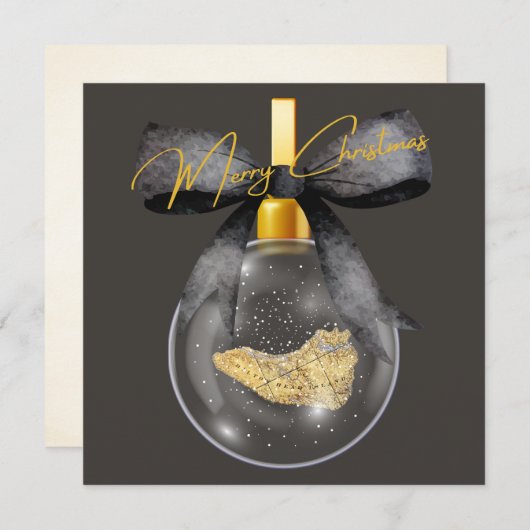 メリークリスマスヒルトンヘッドアイランドマップオーナメント シーズンカード (正面/裏面)