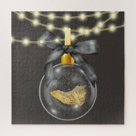 メリークリスマスヒルトンヘッドアイランドマップオーナメント ジグソーパズル