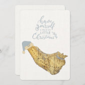 メリークリスマスヒルトンヘッドアイランドマップコースト シーズンカード (正面/裏面)