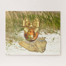 メリークリスマスヒルトンヘッドアイランドマップサンドデュネス ジグソーパズル