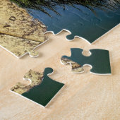 メリークリスマスヒルトンヘッドアイランドマップマーシュランズ ジグソーパズル (側面)