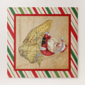 メリークリスマスヒルトンヘッドアイランドマップ（サンタ付き） ジグソーパズル (横)