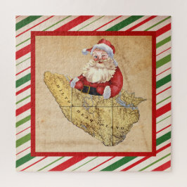 メリークリスマスヒルトンヘッドアイランドマップ（サンタ付き） ジグソーパズル