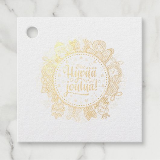 メリークリスマスヒヴァジュルアフィンランドのギフトラベルx 12 フェイバータグ (正面)