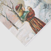 メリークリスマスビクトリアン家族と雪だるま 薄葉紙 (詳細)