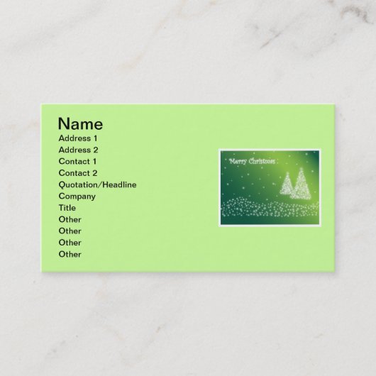 メリークリスマスビジネスカード 名刺 (正面)