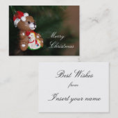 メリークリスマスビジネスカード 名刺 (正面/裏面)