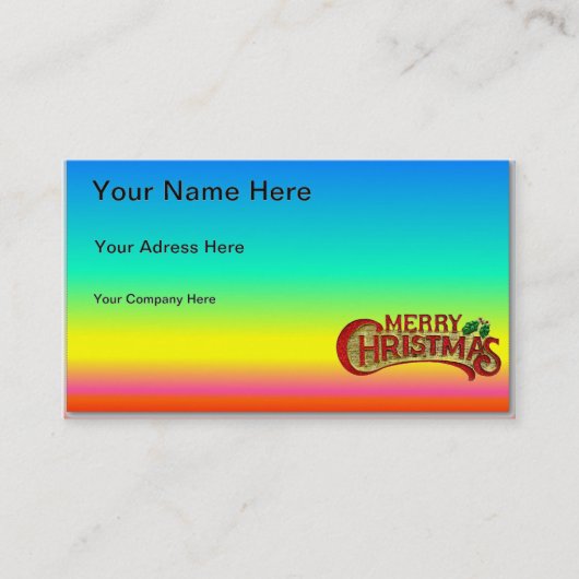 メリークリスマスビジネスカード 名刺 (正面)