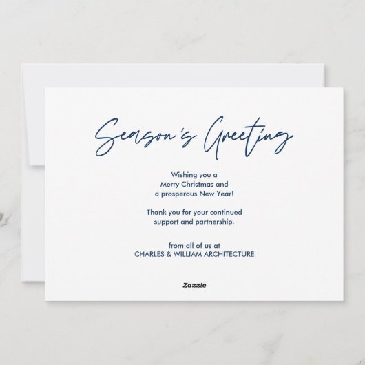 メリークリスマスビジネスチームの写真 シーズンカード (裏面)