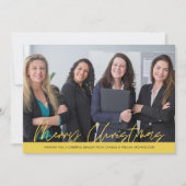 メリークリスマスビジネスチームの写真 シーズンカード (正面)