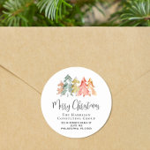 メリークリスマスビジネスホリデー差出人住所 ラウンドシール