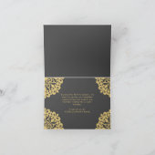 メリークリスマスビジネスロゴスノーフレーク金ゴールド シーズンカード (内部)