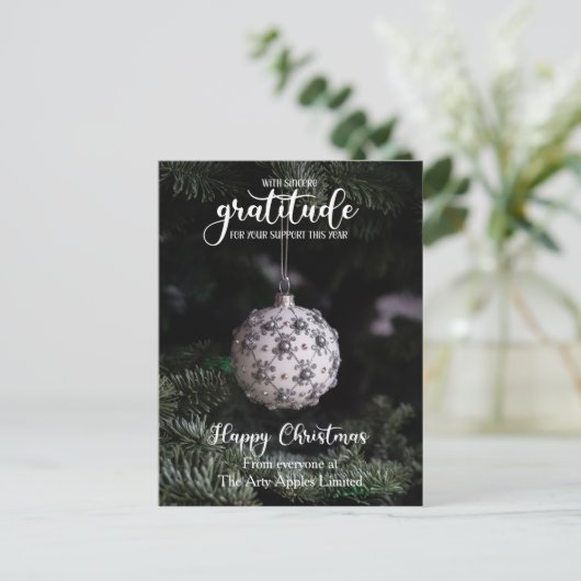 メリークリスマスビジネス企業のマーケティングポスト ポストカード (スタンド正面)