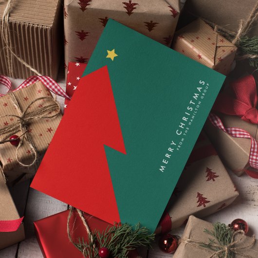 メリークリスマスビジネス会社の企業の休日 シーズンカード