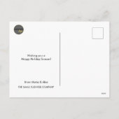 メリークリスマスビジネス会社クリスマスツリーの休日 シーズンポストカード (裏面)