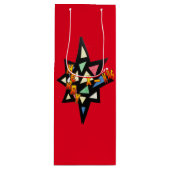 メリークリスマスビッグスター顧客。ワインバッグ ワインギフトバッグ (正面)