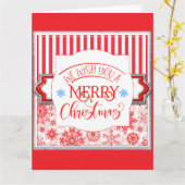 メリークリスマスビッグパパサンタ カード (黄色い花)