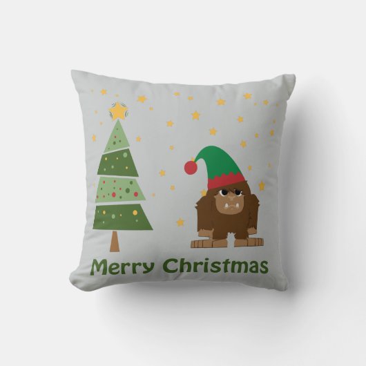 メリークリスマスビッグフット クッション (正面)