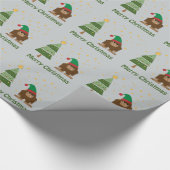 メリークリスマスビッグフット ラッピングペーパー (角)