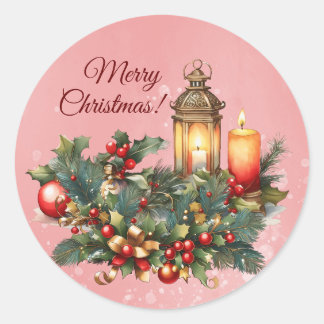 メリークリスマスビニールステッカー ラウンドシール