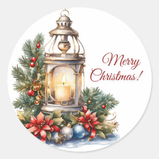 メリークリスマスビニールステッカー ラウンドシール