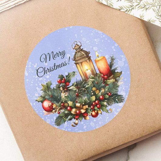 メリークリスマスビニールステッカー ラウンドシール
