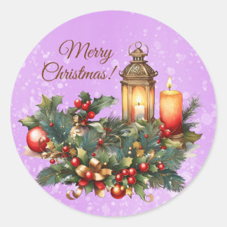 メリークリスマスビニールステッカー ラウンドシール