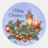 メリークリスマスビニールステッカー ラウンドシール (正面)