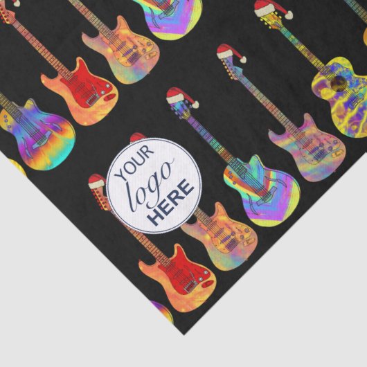 メリークリスマスビパーソナライズされたジネスロゴギター 薄葉紙 (詳細)